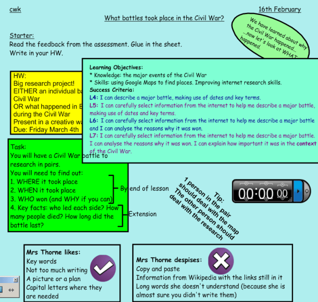 Instructions for the task